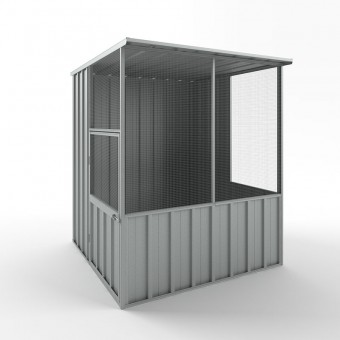 bird aviary 1.50m x 1.50m x 1.80m / zinc - best sheds online