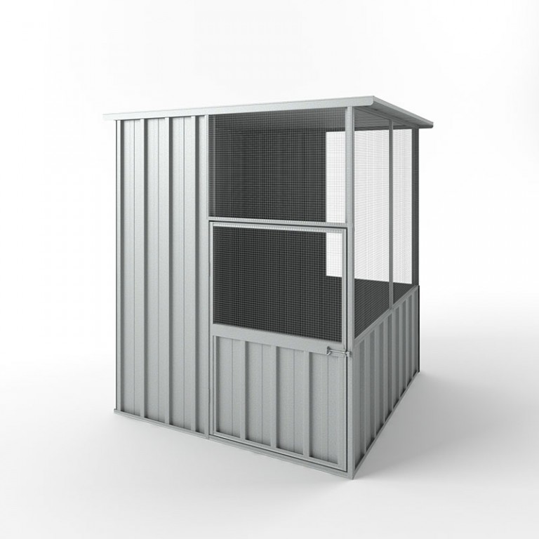 bird aviary 1.50m x 1.50m x 1.80m / zinc - best sheds online